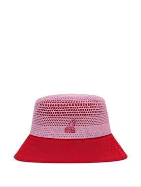 NWT Kangol Double Mesh Lahinch Bucket Hat Pink Red XL M Rare